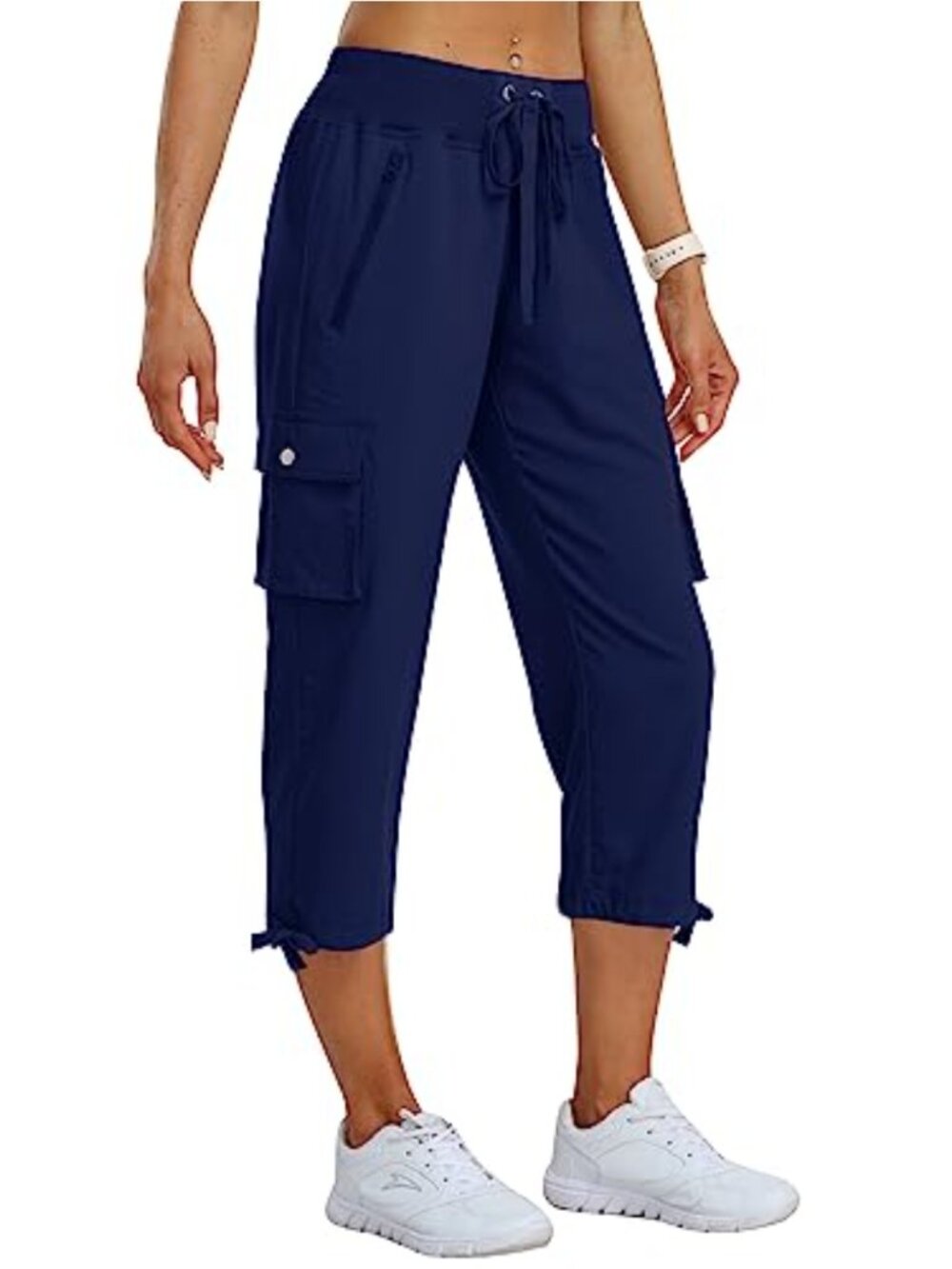 Women's Capri Cargo Hiking Pants Lightweight Quick Dry Outdoor Athletic Cropped